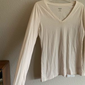 Target mossimo cream long sleeve shirt